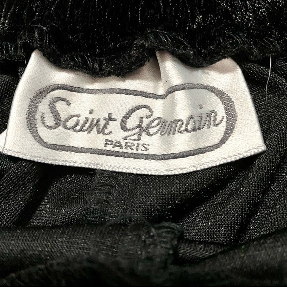 Vintage Saint Germain Paris Black Velvet Dress Pants Small 25" Goth Y2K - Picture 8 of 11